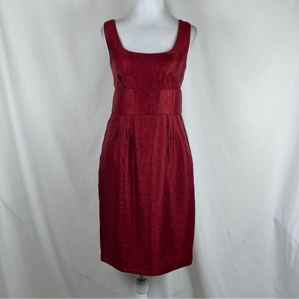 Maggy London Iridescent Burgundy Dress NWOT Size 8 - Picture 2 of 13